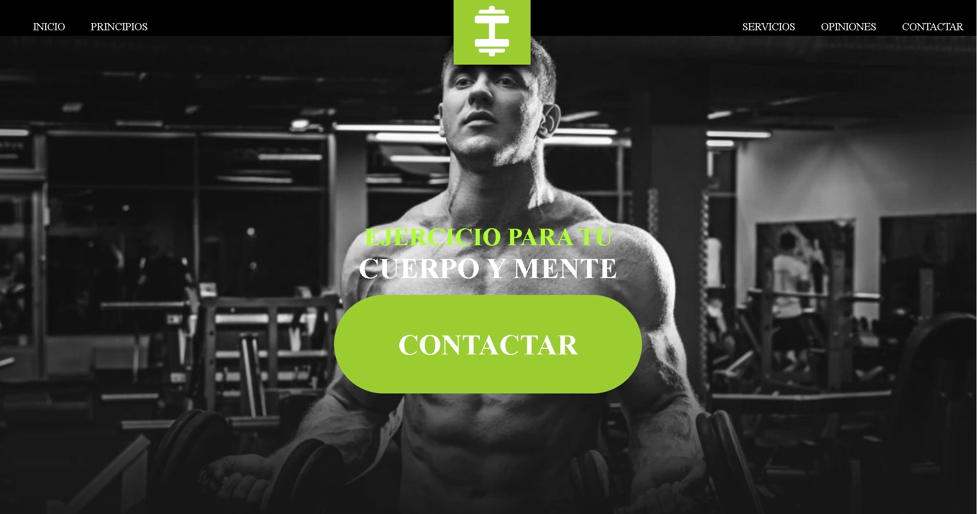 Página web gimnasio